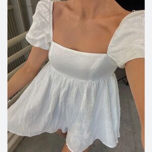 Princess Polly Lorna White Babydoll Romper